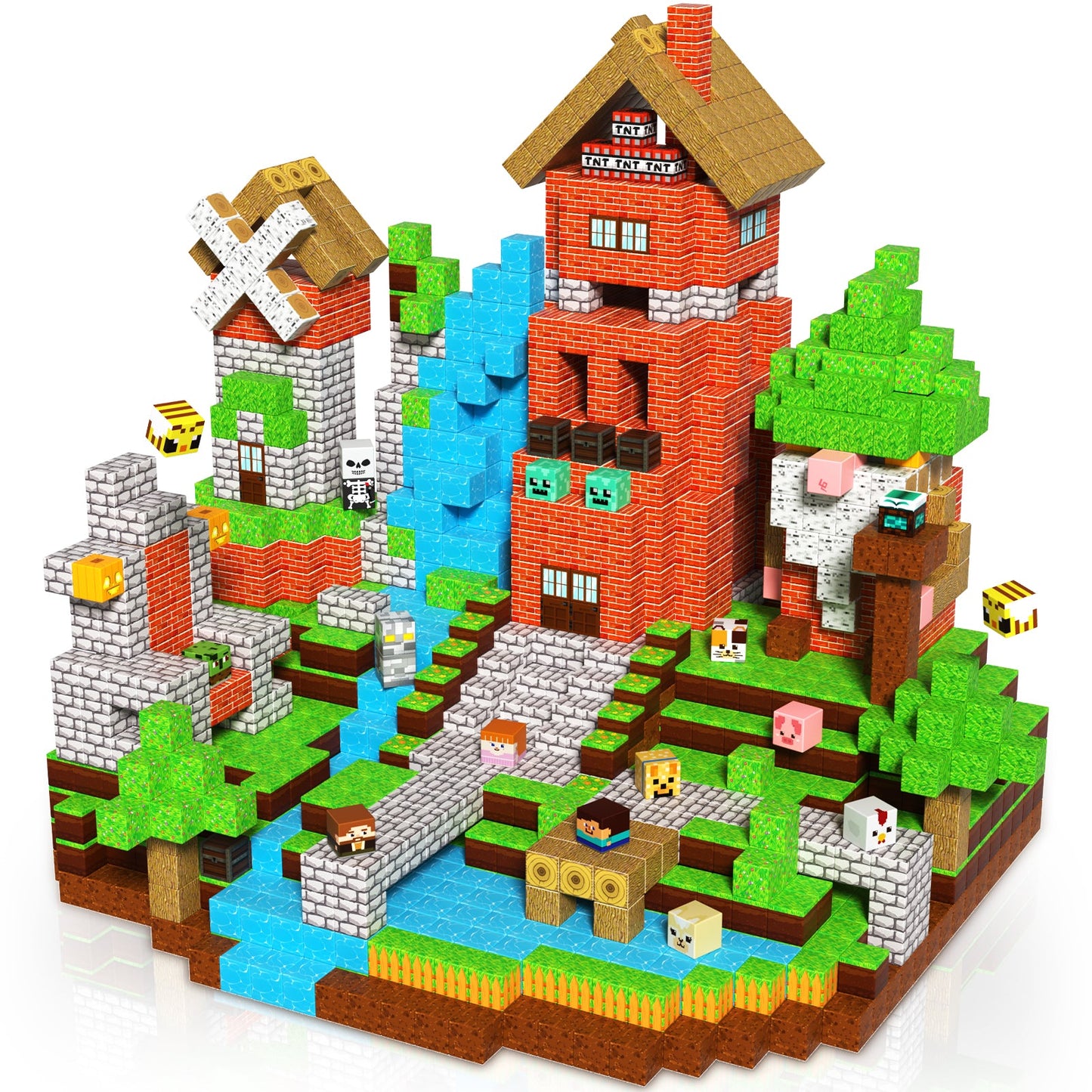 Magtribe™【Forest Life】Magnetic Building Blocks | 100-300 PCS | 0.8" | Village