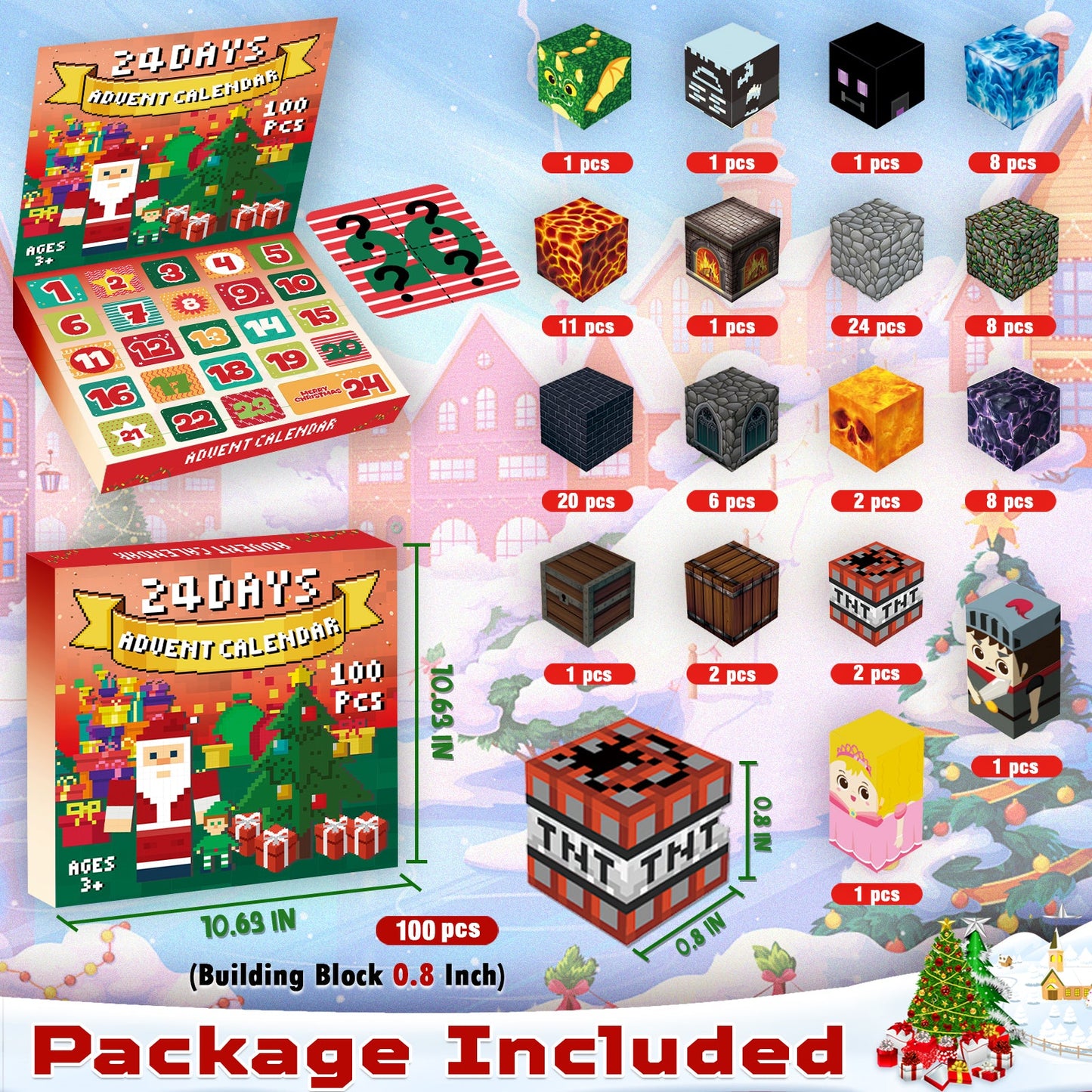 Magtribe™【Dark Realm】Magnetic Building Blocks | 100 PCS | 0.8" | Calendar