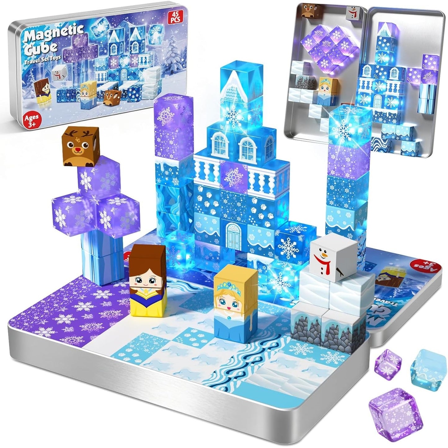 Magtribe™【Ice Valley】Magnetic Building Blocks | 45 PCS | 0.8" | Portable
