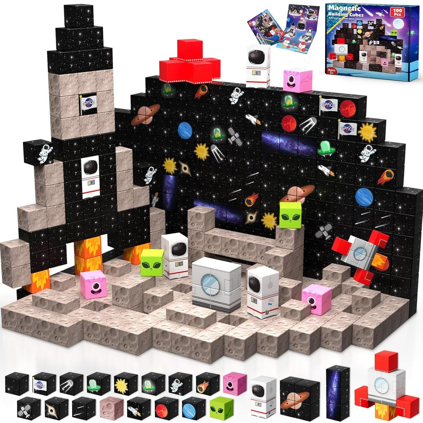 Magtribe™【Infinite Universe】Magnetic Building Blocks | 100 PCS | 0.8" | Fiction