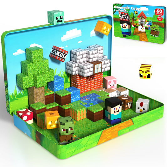 Magtribe™【Greenwood Home】Magnetic Building Blocks | 60 PCS | 0.8" | Portable