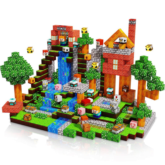 Magtribe™【Grassland Fun】Magnetic Building Blocks | 100-300 PCS | 0.8" | Village
