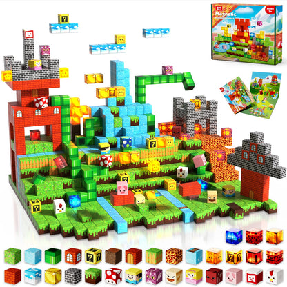 Magtribe™【Star Fortress】Magnetic Building Blocks | 200 PCS | 0.8" | Glowing