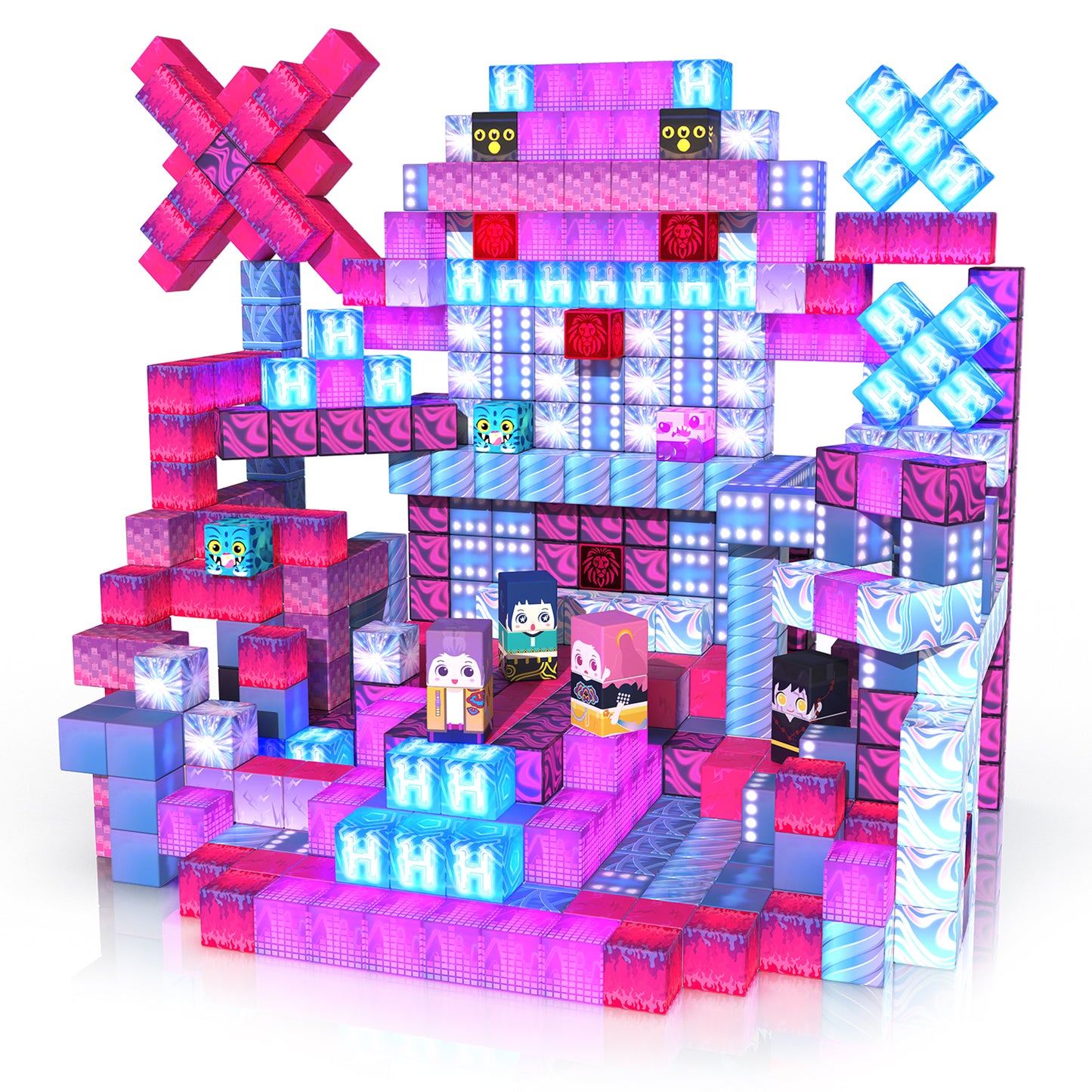 Magtribe™【Devil Hunting】Magnetic Building Blocks | 200 PCS | 0.8" | Glowing