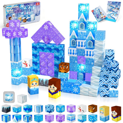 Magtribe™【Ice Valley】Magnetic Building Blocks | 45 PCS | 0.8" | Portable