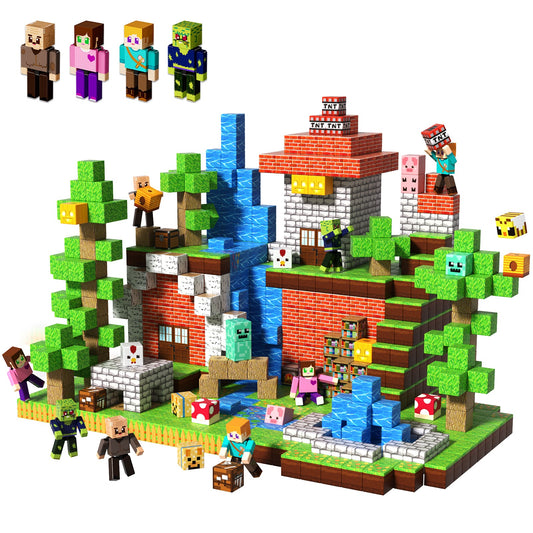 Magtribe™【Jungle Field】Magnetic Building Blocks | 160-464 PCS | 0.8" | Littleman