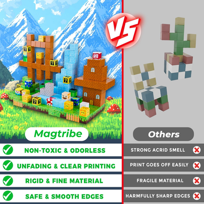 Magtribe™【Gaming Time】Magnetic Building Blocks | 100-150 PCS | 0.8" | Fiction