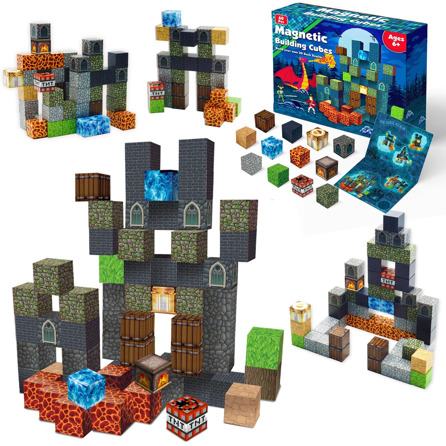Magtribe™【Void Chasm】Magnetic Building Blocks | 60 PCS | 0.8" | Adventure