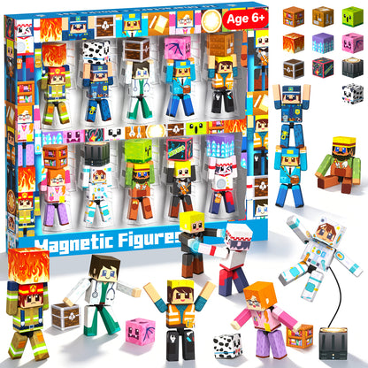 Magtribe™【Mini Profession】Magnetic Building Blocks | 10 PCS | 2.25" | Littleman