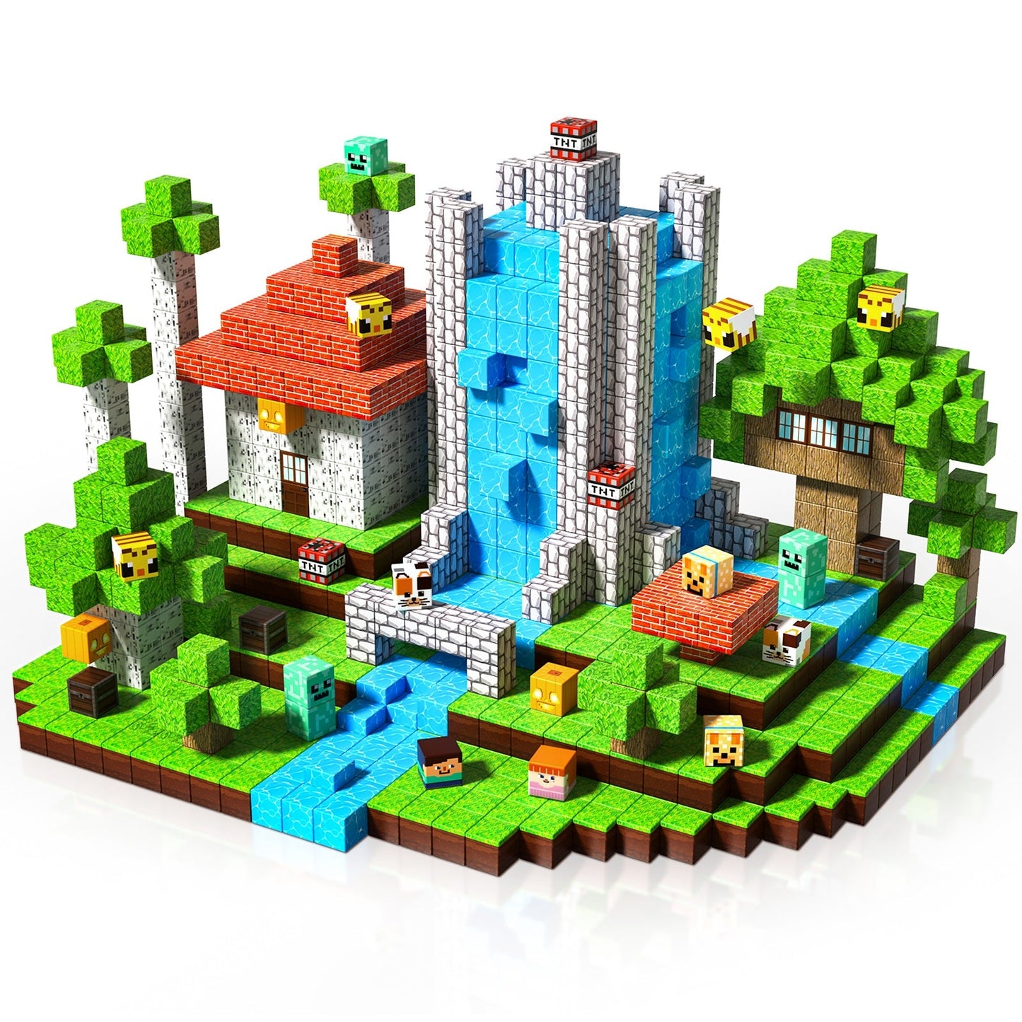 Magtribe™【Forest Life】Magnetic Building Blocks | 100-300 PCS | 0.8" | Village