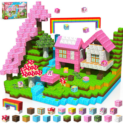 Magtribe™【Unicorn House】Magnetic Building Blocks | 100-150 PCS | 0.8" | Fiction