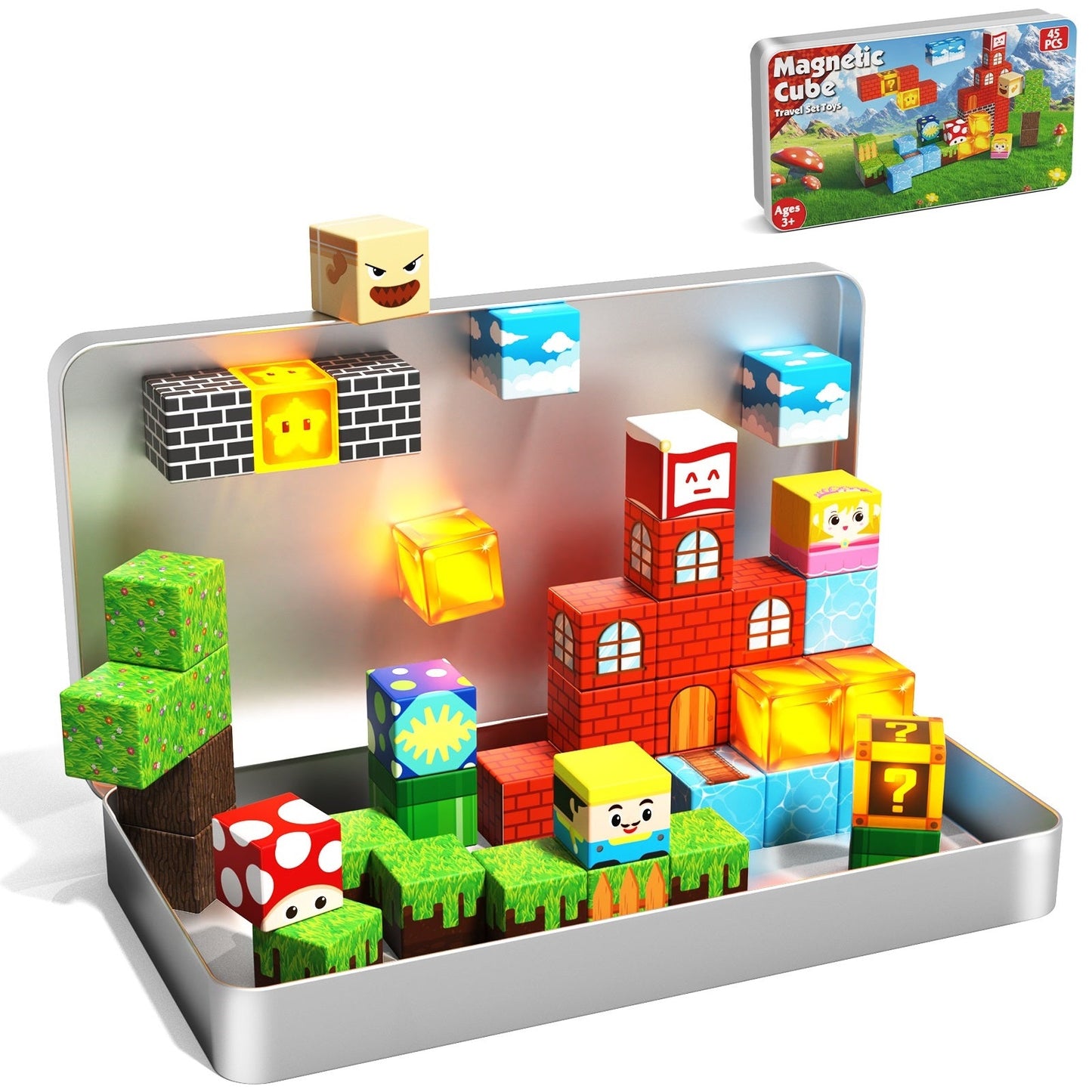 Magtribe™【Star Fortress】Magnetic Building Blocks | 45 PCS | 0.8" | Portable