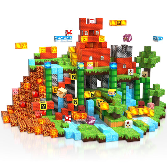 Magtribe™【Star Fortress】Magnetic Building Blocks | 200 PCS | 0.8" | Glowing