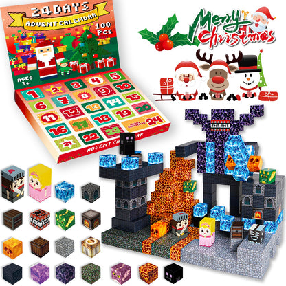 Magtribe™【Dark Realm】Magnetic Building Blocks | 100 PCS | 0.8" | Calendar