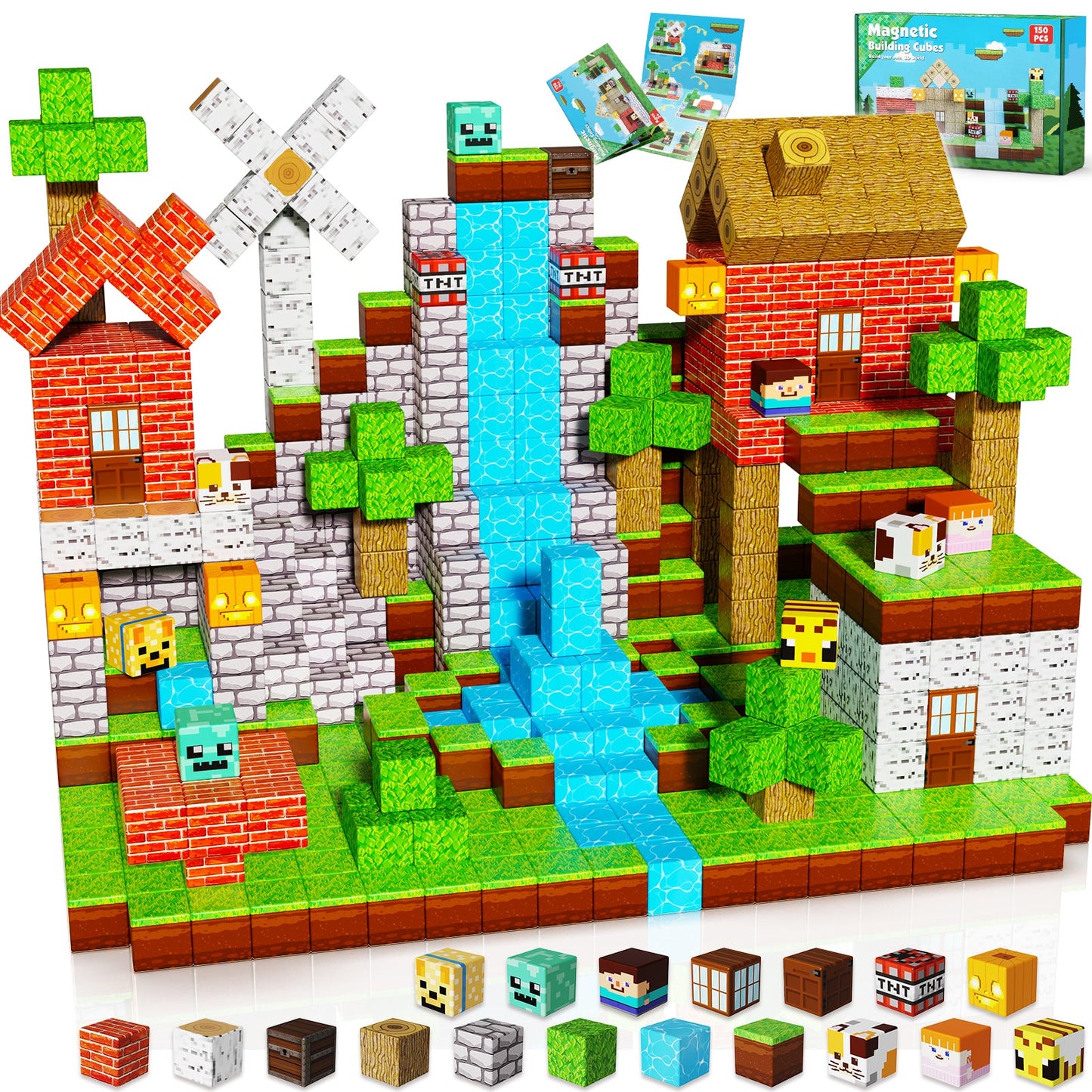 Magtribe™【Forest Life】Magnetic Building Blocks | 100-300 PCS | 0.8" | Village
