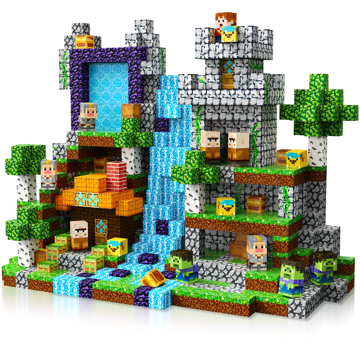 Magtribe™【Pixel World】Magnetic Building Blocks | 200 PCS | 0.8" | Adventure