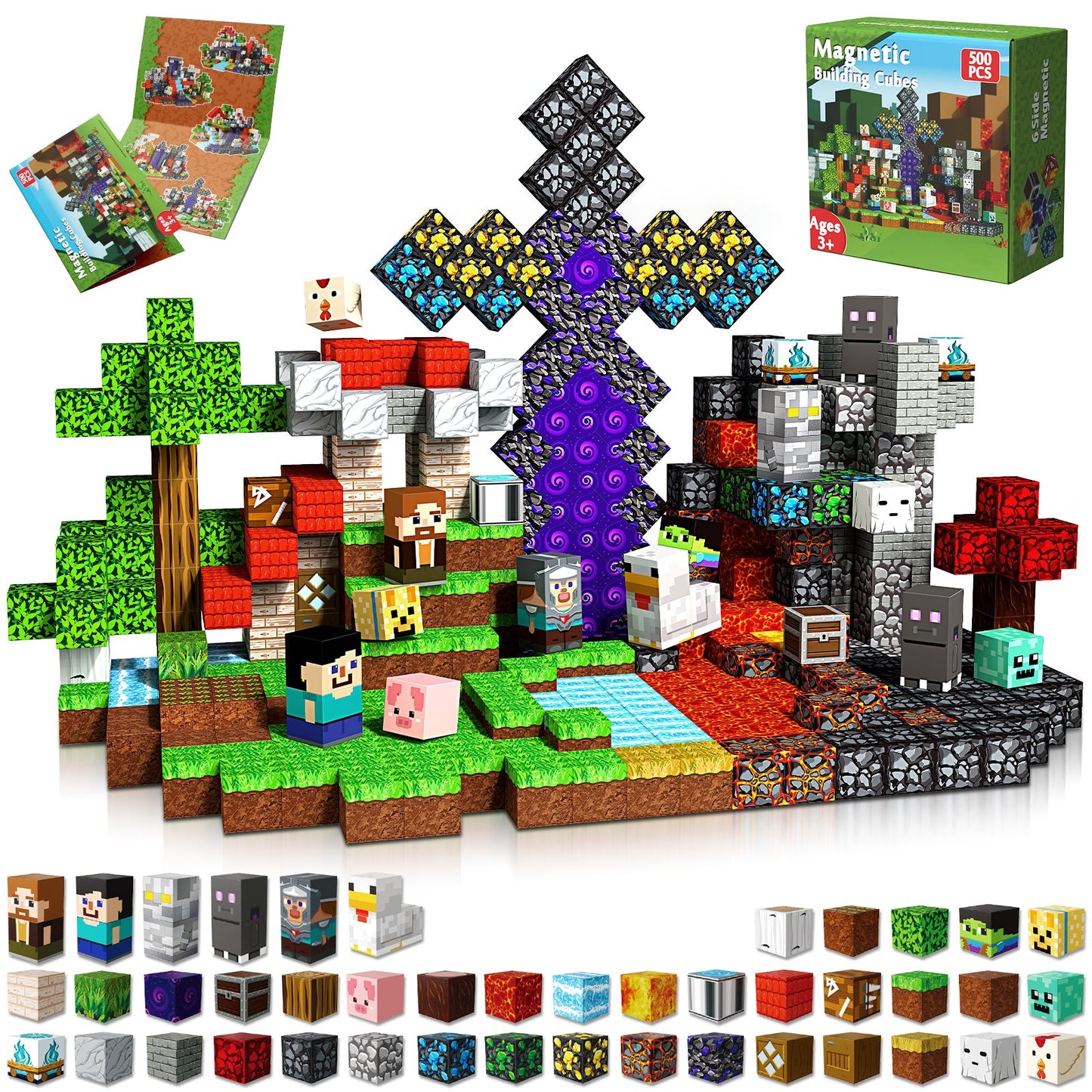 Magtribe™【Magic x Forest】Magnetic Building Blocks | 500 PCS | 0.8" | Adventure