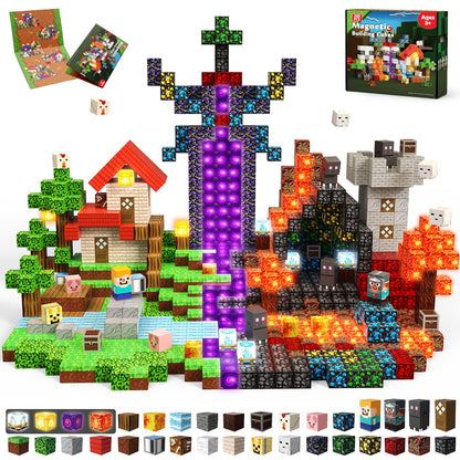 Magtribe™【Portal x Forest】Magnetic Building Blocks | 200 PCS | 0.8" | Glowing