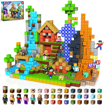 Magtribe™【Jungle Field】Magnetic Building Blocks | 160-464 PCS | 0.8" | Littleman
