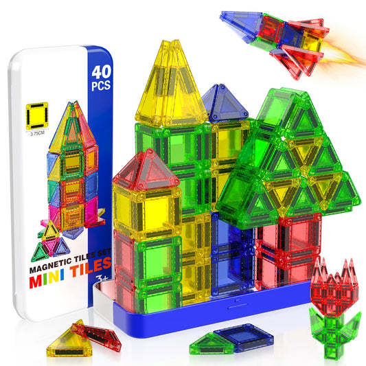 Magtribe™【Geometric Learning】Magnetic Building Blocks | 40-56 PCS | 1.5" | Tile