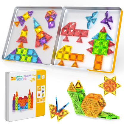 Magtribe™【Geometric Learning】Magnetic Building Blocks | 40-56 PCS | 1.5" | Tile