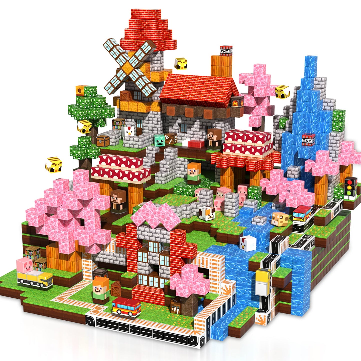 Magtribe™【Suburb City】Magnetic Building Blocks | 100-300 PCS | 0.8" | Village
