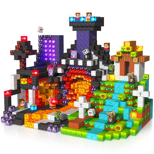 Magtribe™【Zombie Land】Magnetic Building Blocks | 150 PCS | 0.8" | Glowing