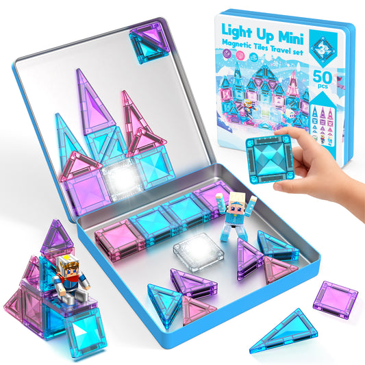 Magtribe™【Symmetric Blue】Magnetic Building Blocks | 50 PCS | 1.5" | Combo