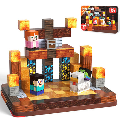 Magtribe™【Duel Arena】Magnetic Building Blocks | 60 PCS | 0.8" | Portable