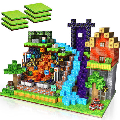 Magtribe™【Mining Cart】Magnetic Building Blocks | 150-200 PCS | 0.8" | Panel