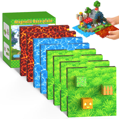 Magtribe™【Mix Element】Magnetic Building Blocks | 8 PCS | 4.0" | Panel