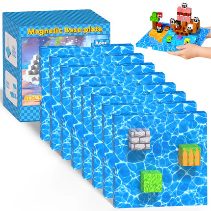 Magtribe™【Water Wave】Magnetic Building Blocks | 4-8 PCS | 4.0" | Panel