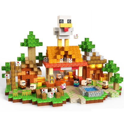Magtribe™【Chicken Store】Magnetic Building Blocks | 200 PCS | 0.8" | Glowing