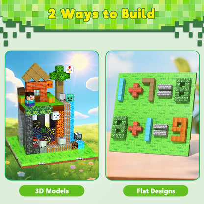 Magtribe™【Grass Garden】Magnetic Building Blocks | 4-8 PCS | 4.0" | Panel