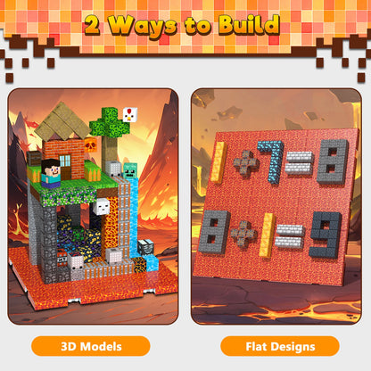 Magtribe™【Molten Magma】Magnetic Building Blocks | 4-8 PCS | 4.0" | Panel