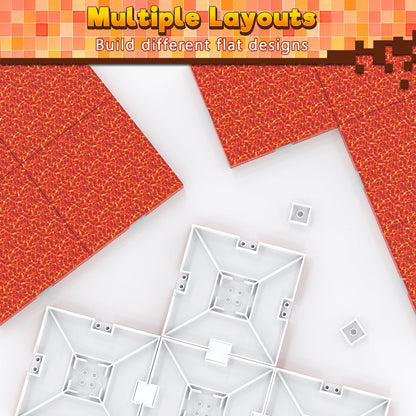 Magtribe™【Molten Magma】Magnetic Building Blocks | 4-8 PCS | 4.0" | Panel