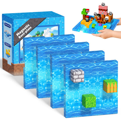 Magtribe™【Water Wave】Magnetic Building Blocks | 4-8 PCS | 4.0" | Panel