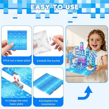 Magtribe™【Water Wave】Magnetic Building Blocks | 4-8 PCS | 4.0" | Panel
