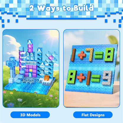 Magtribe™【Water Wave】Magnetic Building Blocks | 4-8 PCS | 4.0" | Panel