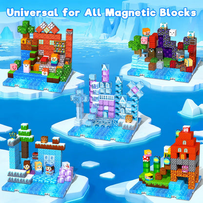 Magtribe™【Water Wave】Magnetic Building Blocks | 4-8 PCS | 4.0" | Panel