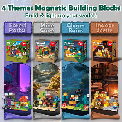 Magtribe™【Magnet Multiverse】Magnetic Building Blocks | 200 PCS | 0.8" | Panel