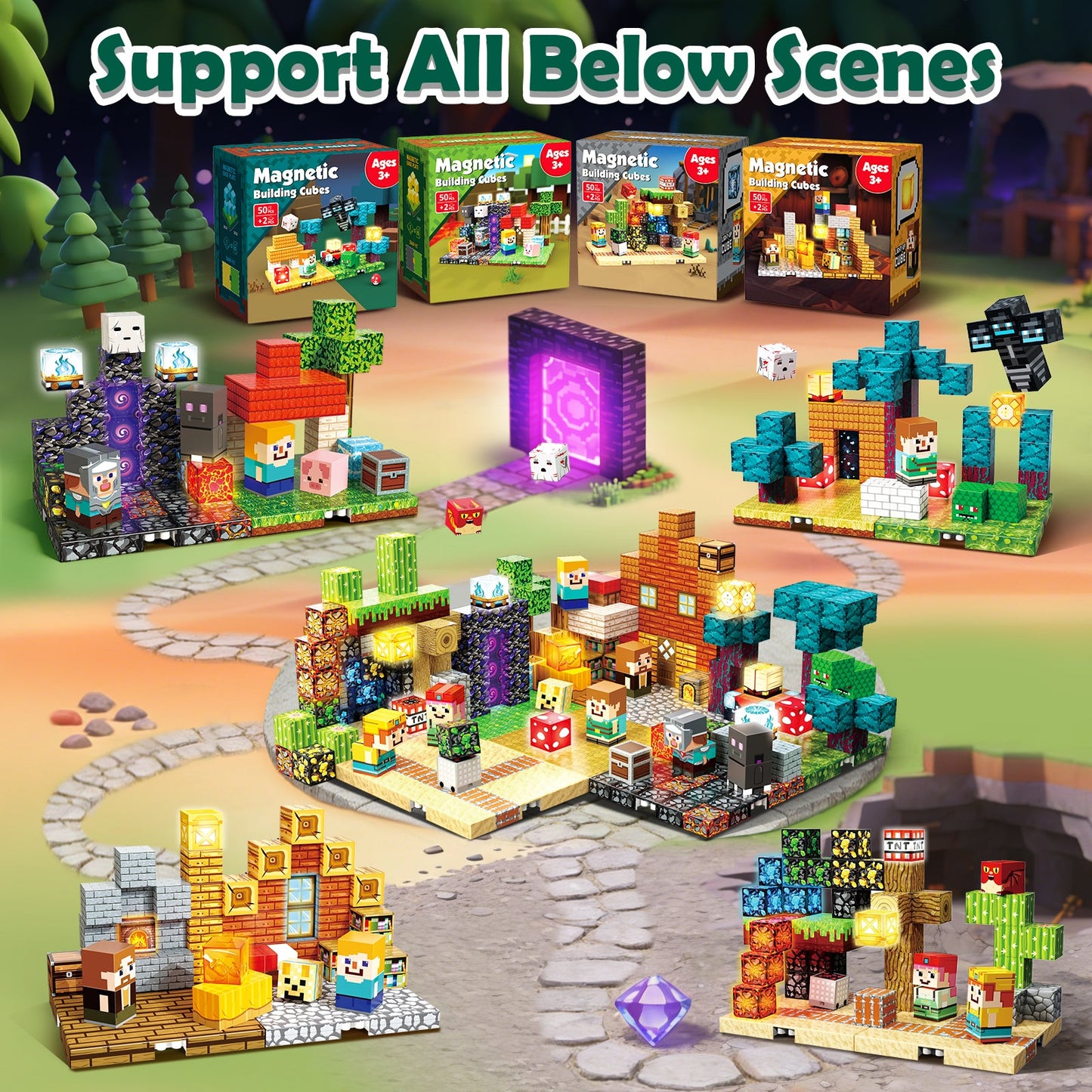 Magtribe™【Magnet Multiverse】Magnetic Building Blocks | 200 PCS | 0.8" | Panel