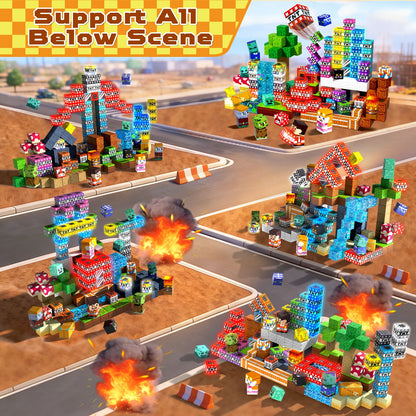 Magtribe™【Blasting Site】Magnetic Building Blocks | 200 PCS | 0.8" | Glowing