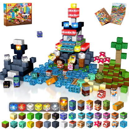 Magtribe™【Blasting Site】Magnetic Building Blocks | 200 PCS | 0.8" | Glowing