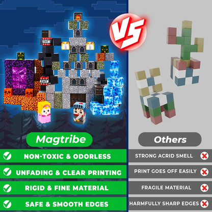 Magtribe™【Dark Realm】Magnetic Building Blocks | 100-150 PCS | 0.8" | Adventure