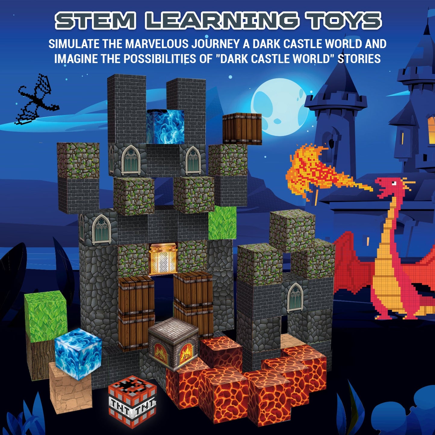 Magtribe™【Void Chasm】Magnetic Building Blocks | 60 PCS | 0.8" | Adventure