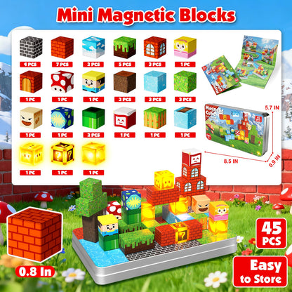 Magtribe™【Star Fortress】Magnetic Building Blocks | 45 PCS | 0.8" | Portable