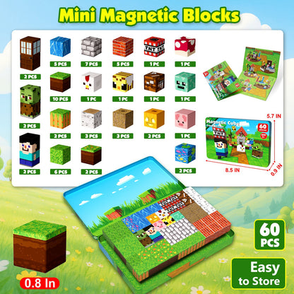 Magtribe™【Greenwood Home】Magnetic Building Blocks | 60 PCS | 0.8" | Portable