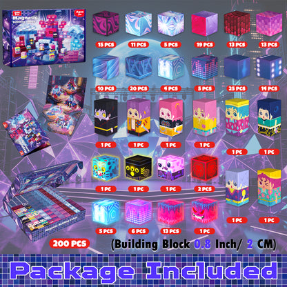 Magtribe™【Devil Hunting】Magnetic Building Blocks | 200 PCS | 0.8" | Glowing