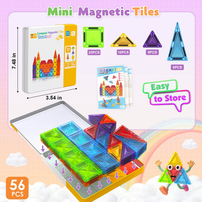 Magtribe™【Geometric Learning】Magnetic Building Blocks | 40-56 PCS | 1.5" | Tile